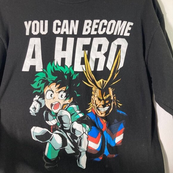 Youth Bioworld My Hero Academia Be A Hero Deku All Might Long M Black - Picture 3 of 5